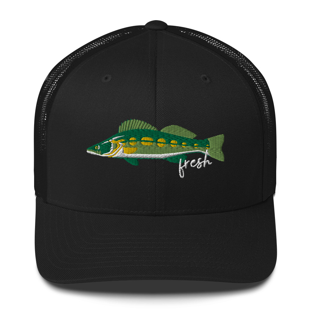 Fresh Walleye Trucker Cap, Walleye Fishing Hat, Gift for Fisherman